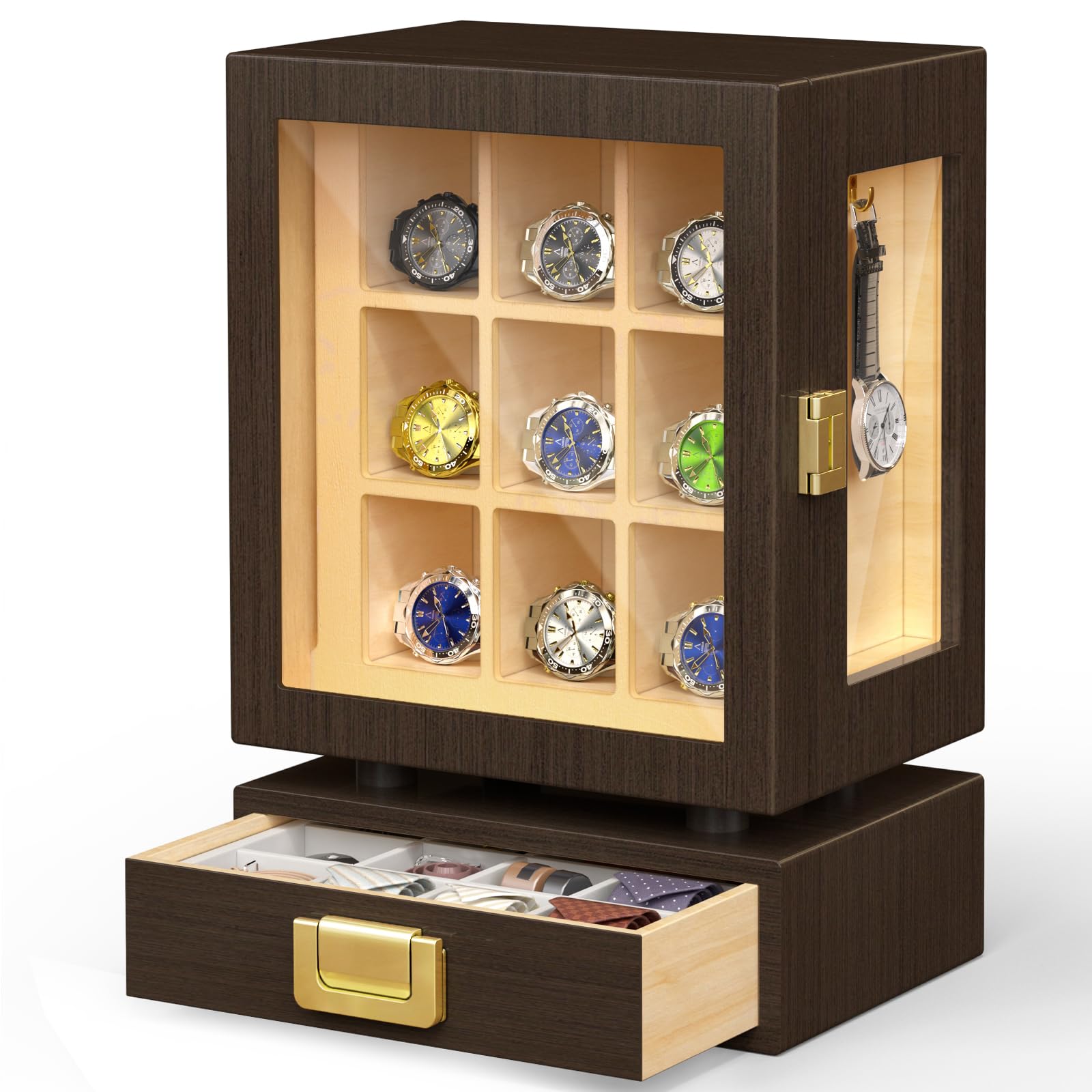 Storage - Scatola Porta Orologi in Legno Rettangolare