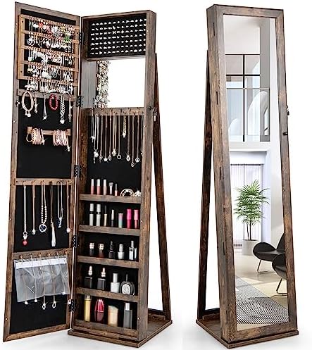 Full Length Mirror Jewelry Armoire - Armadio Portagioielli con Specchio a Figura