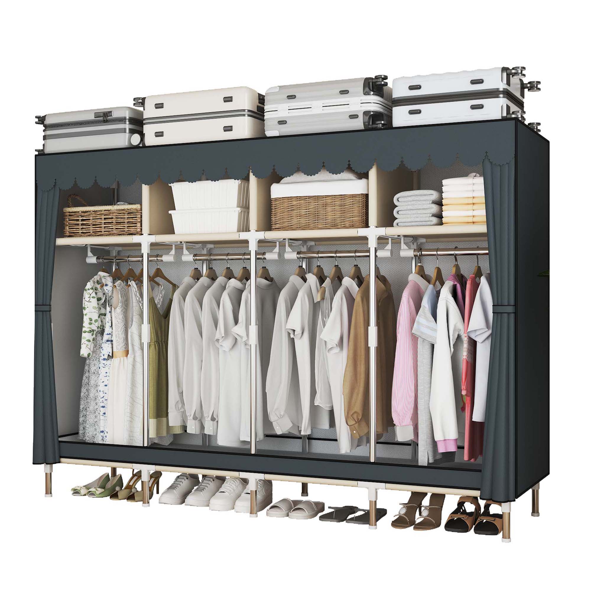 Wardrobe Closet Portable Fabric Cover - Armadio Walk-in da 79 Pollici con