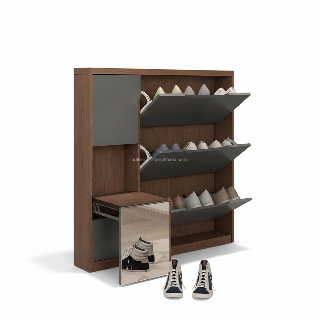Shoe Rack Cabinet Narrow Entryway - Scarpiera sottile, mobiletto porta scarpe in