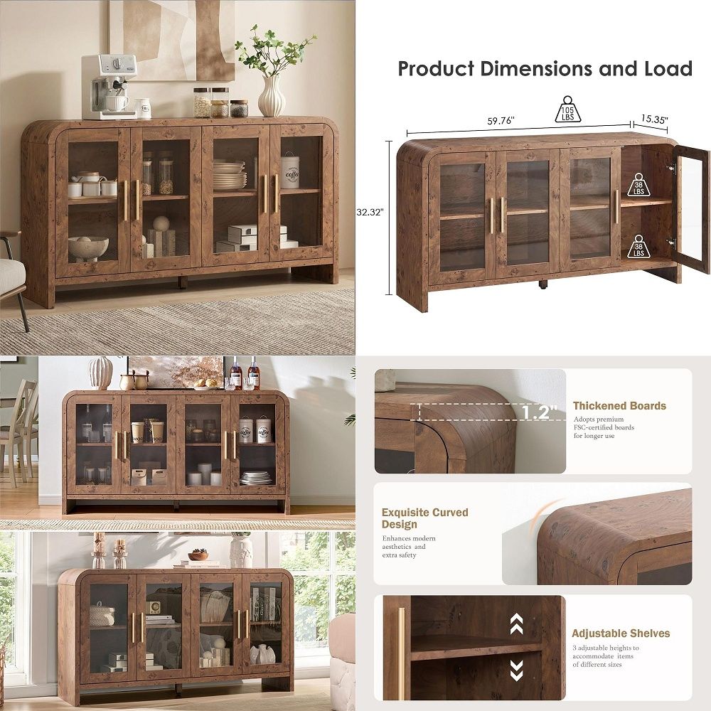 Storage - Credenza Buffet con Vani Portaoggetti, Mobile