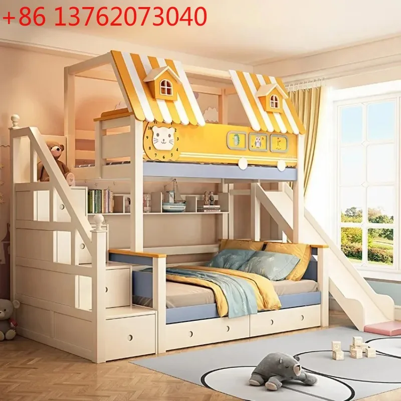 Letto a castello in legno per  - Bunk Bed With Stairs And Slide recensione e prezzo