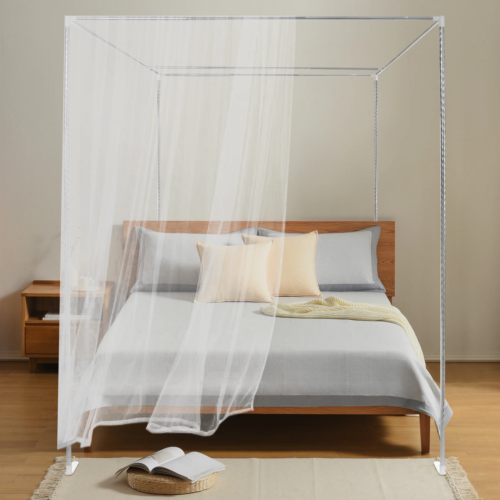 Supporto per zanzariera a bald - Canopy Bed Frame Metal Queen recensione e prezzo