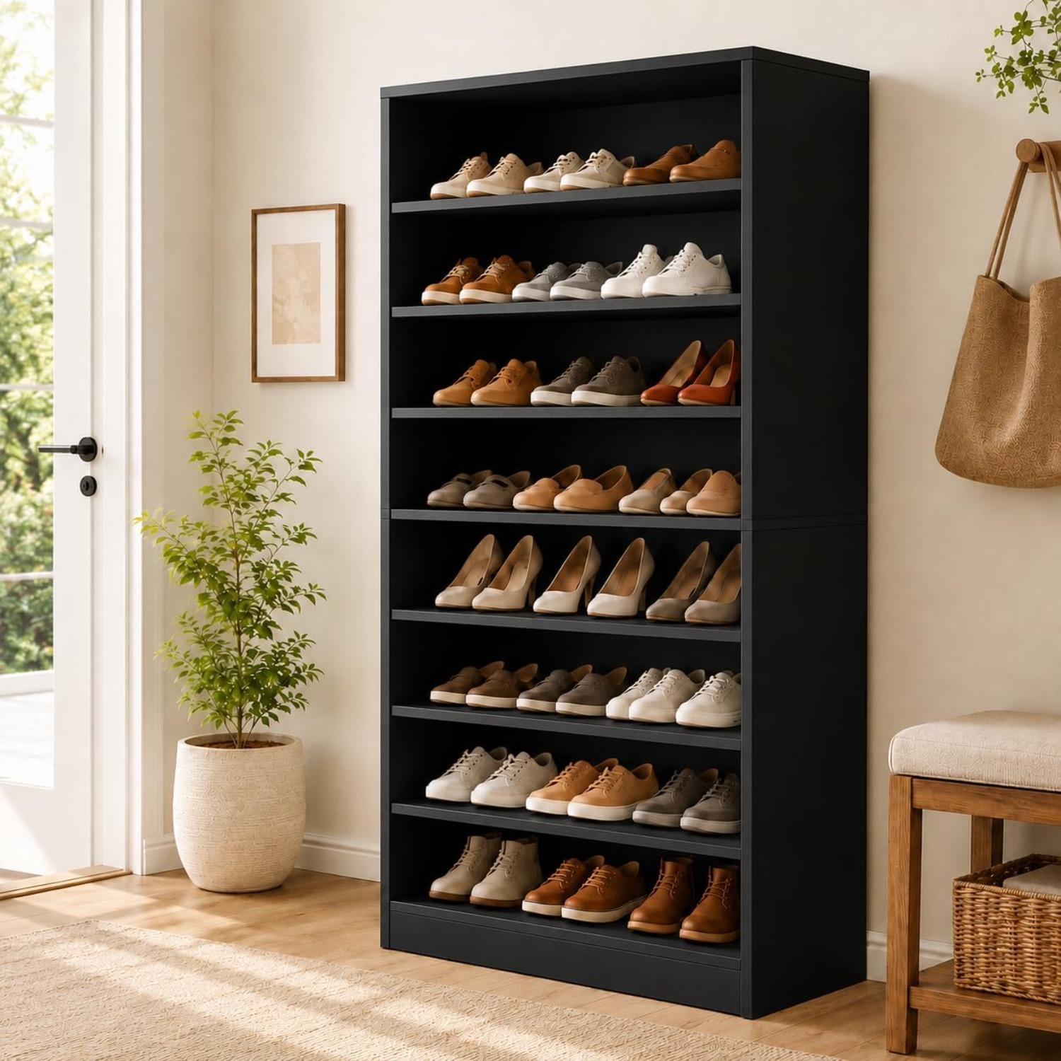 Scarpiera a 9 ripiani alta per - Shoe Rack Cabinet Narrow Entryway recensione e prezzo
