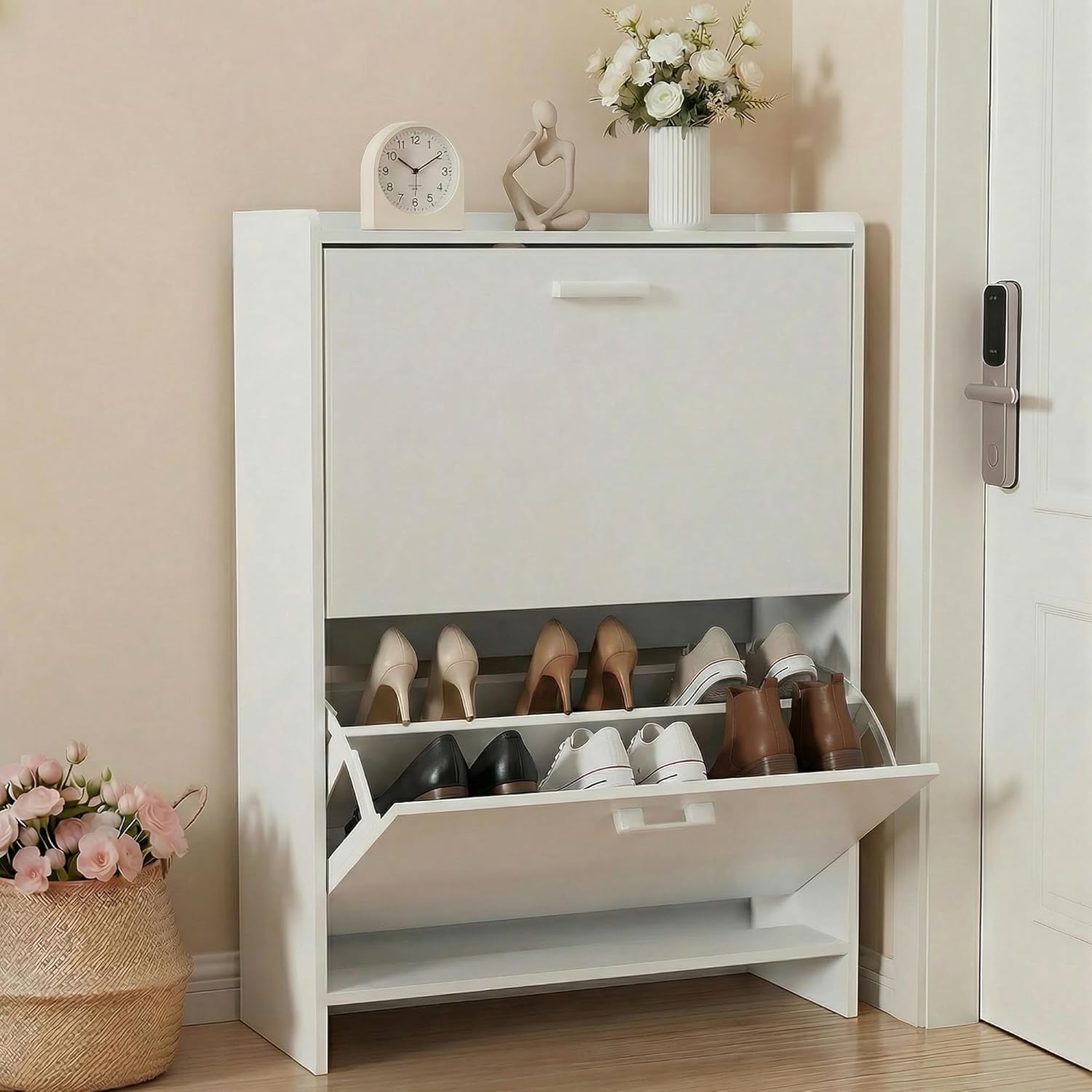 # Scarpiera stretta con 2 ante - Shoe Rack Cabinet Narrow Entryway recensione e prezzo