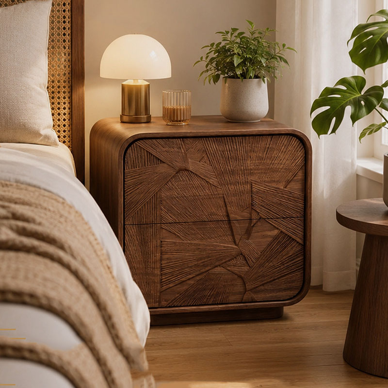 Comodino in legno con cassetti - Solid Wood Nightstand 2 Drawers recensione e prezzo