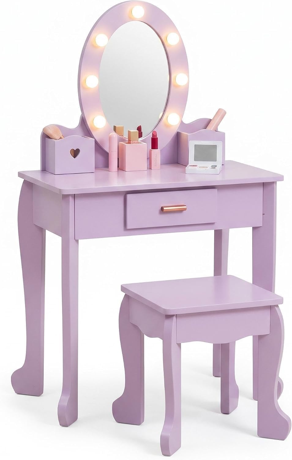Set Tavolo da Trucco e Sgabell - Dressing Table Vanity With Lighted Mirror recensione e prezzo
