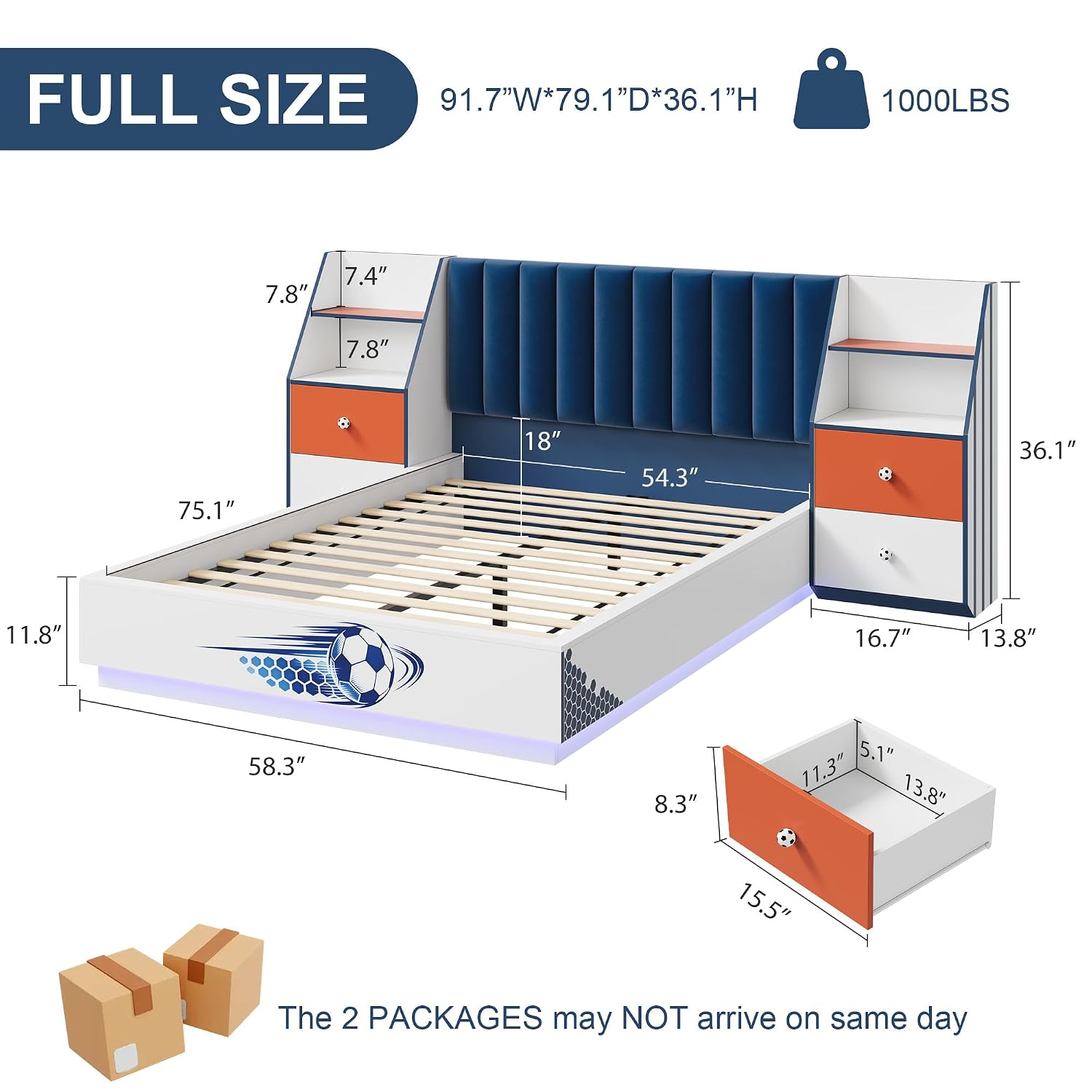 Letto Fluttuante Matrimoniale  - Floating Nightstand With Led Light recensione e prezzo