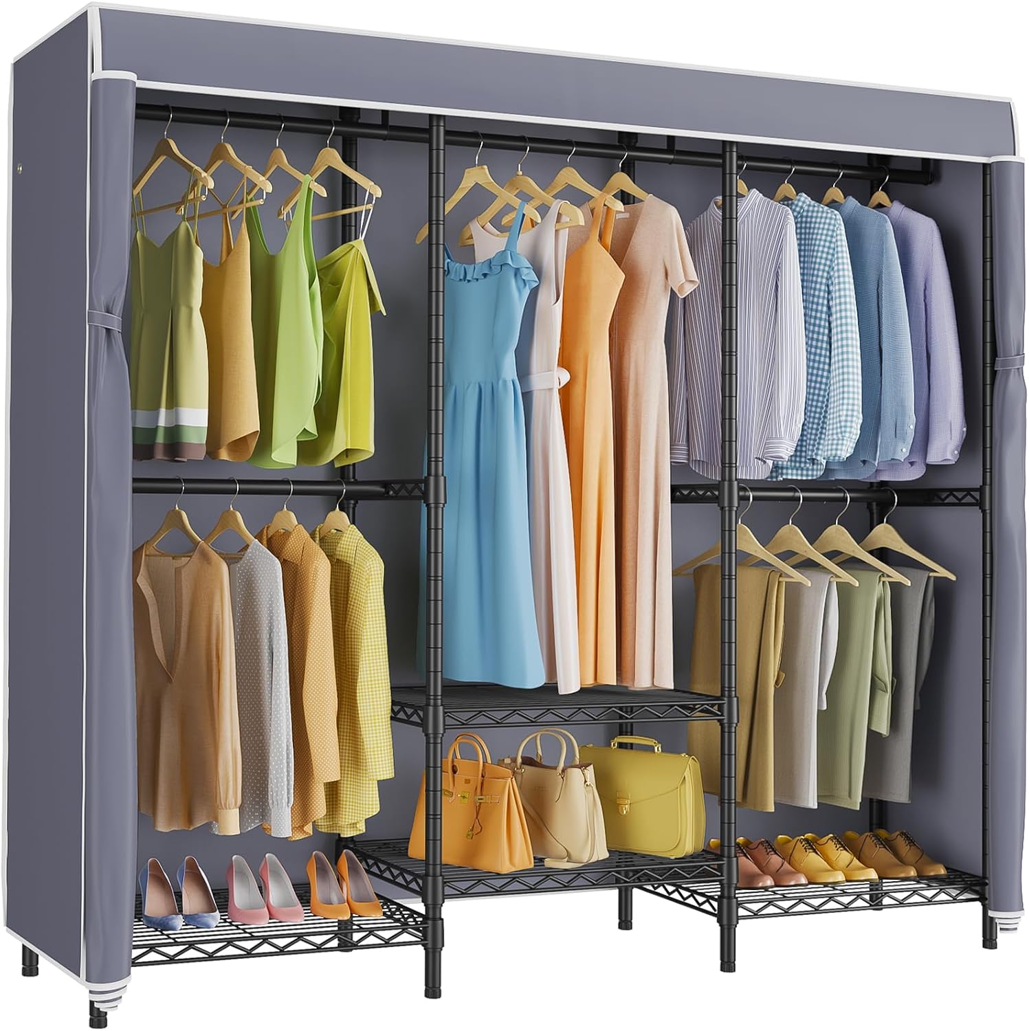 Appendiabiti con Copertura e R - Wardrobe Closet Portable Fabric Cover recensione e prezzo