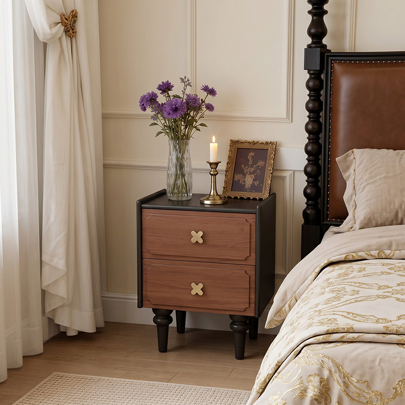 Comodino in Legno Massello Ner - Solid Wood Nightstand 2 Drawers recensione e prezzo