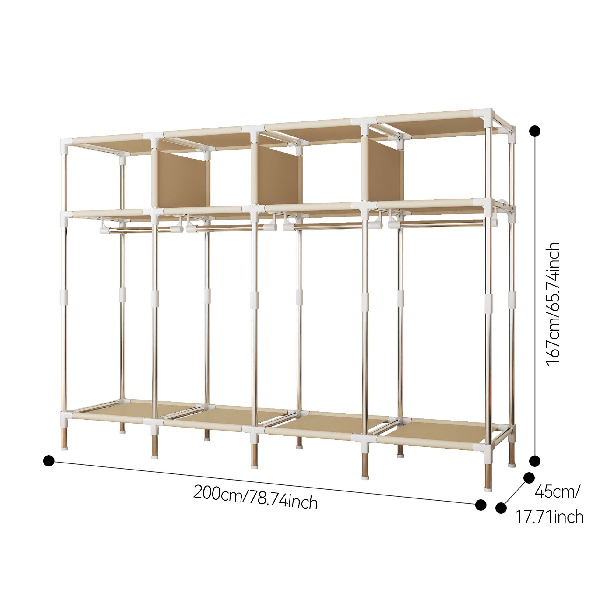 Armadio Walk-in da 79 Pollici  - Wardrobe Closet Portable Fabric Cover recensione e prezzo