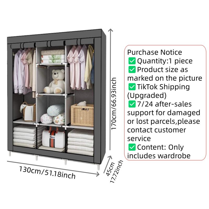 Armadio Portatile da 64 Pollic - Wardrobe Closet Portable Fabric Cover recensione e prezzo