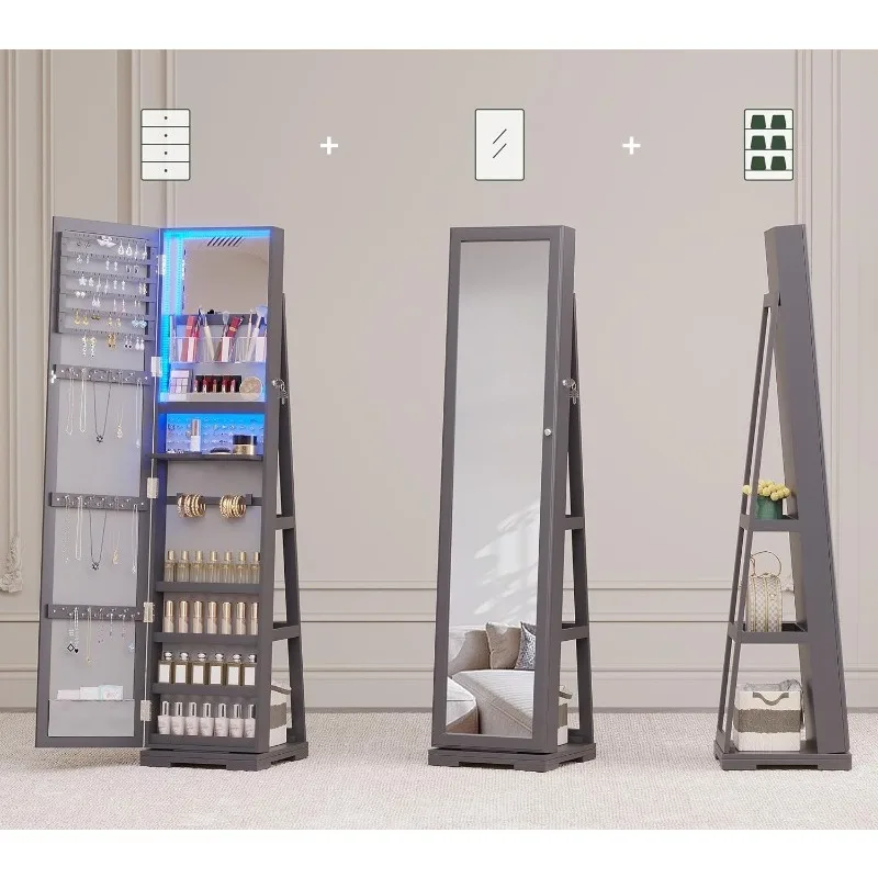 Armadio Portagioie LED con Spe - Full Length Mirror Jewelry Armoire recensione e prezzo