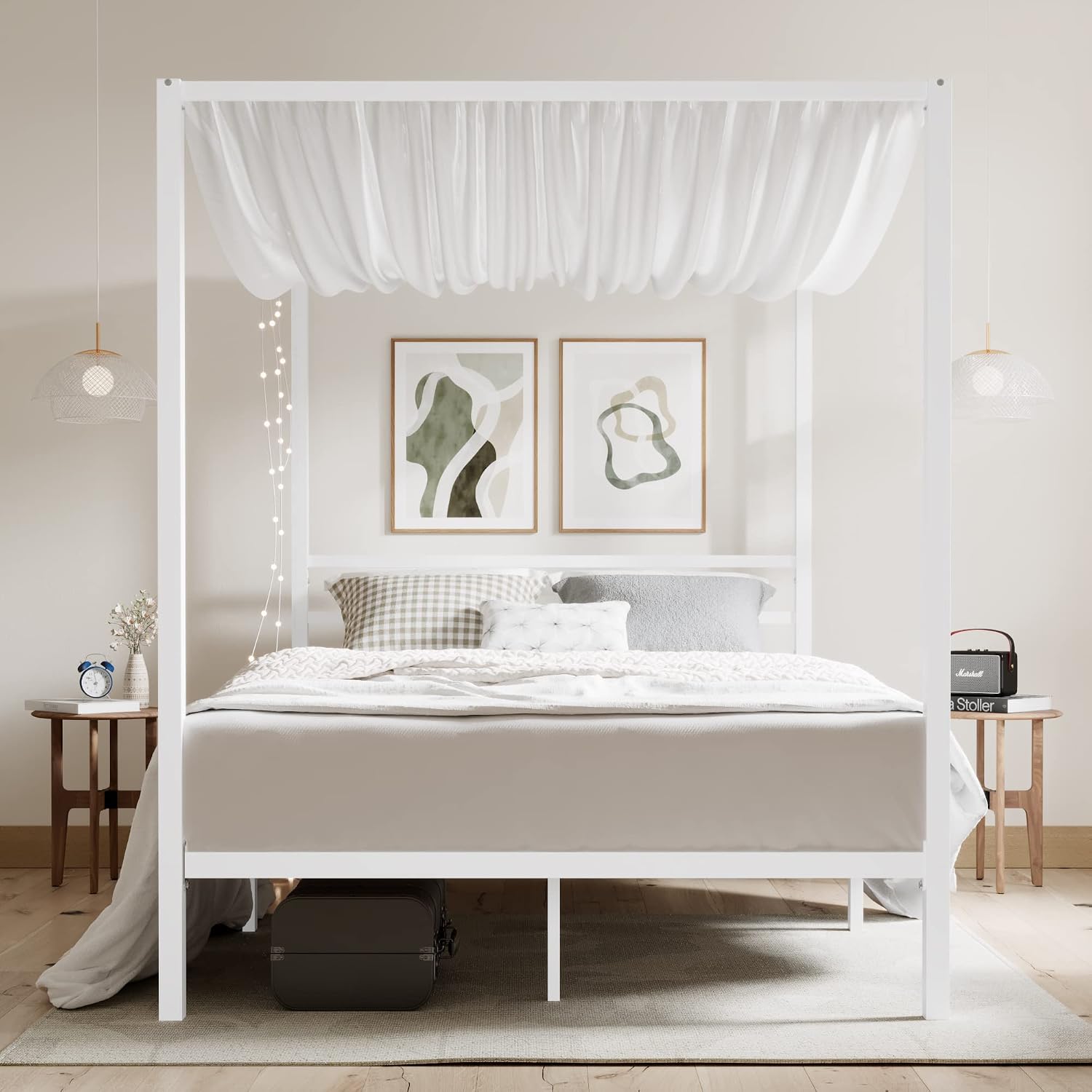 Struttura del letto a baldacch - Canopy Bed Frame Metal Queen recensione e prezzo