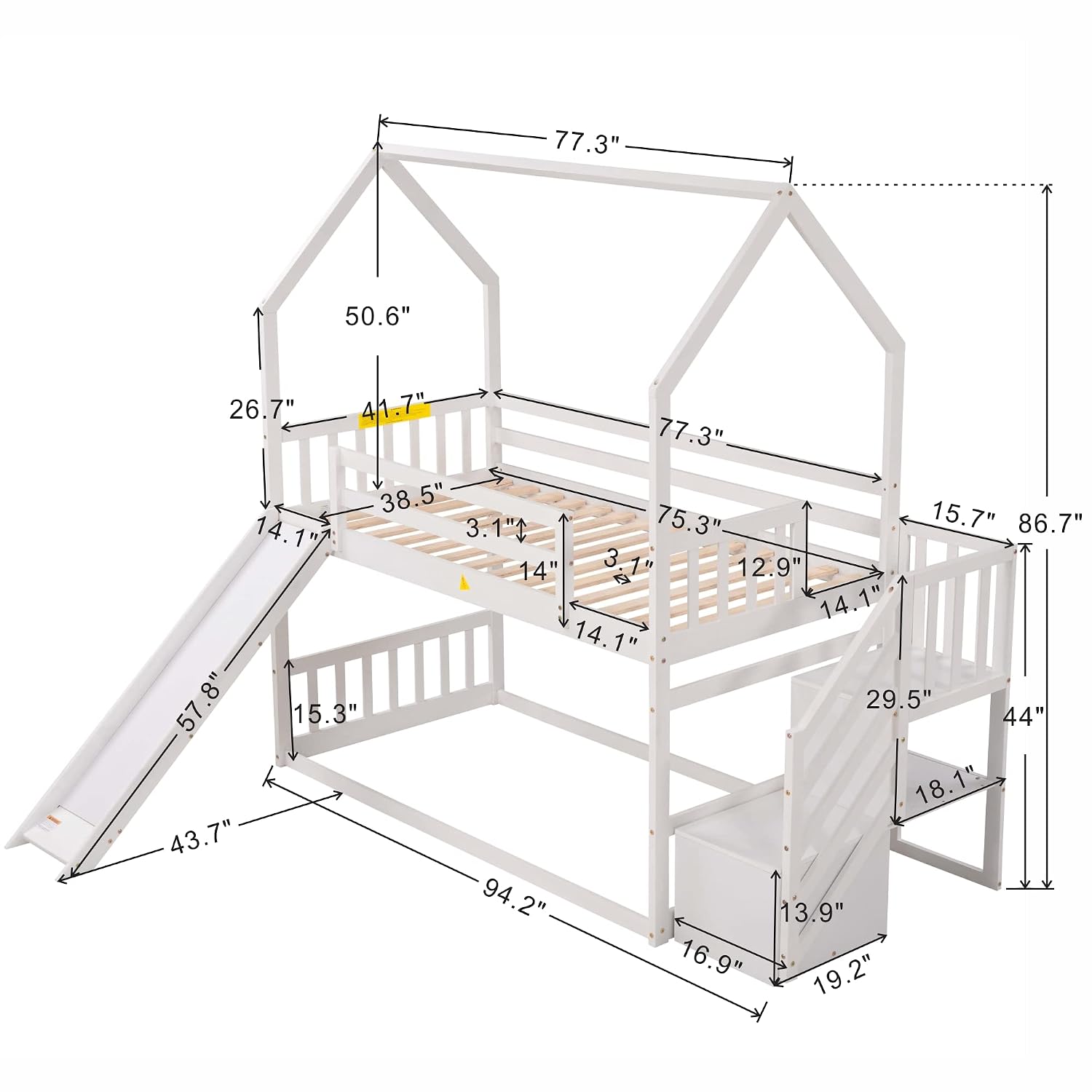 Letto a Castello Gemello con S - Bunk Bed With Stairs And Slide recensione e prezzo