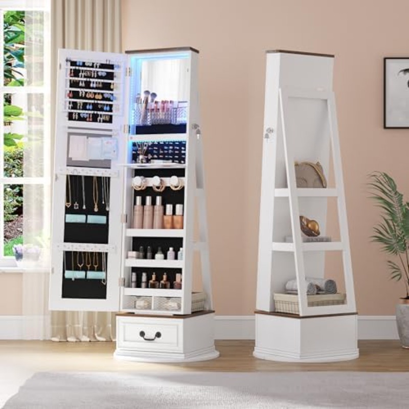 360 ° Armadio Portagioielli Gi - Full Length Mirror Jewelry Armoire recensione e prezzo