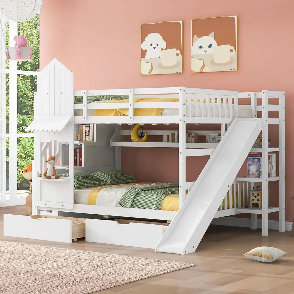 Letto a Castello Bianco per Ba - Bunk Bed With Stairs And Slide recensione e prezzo