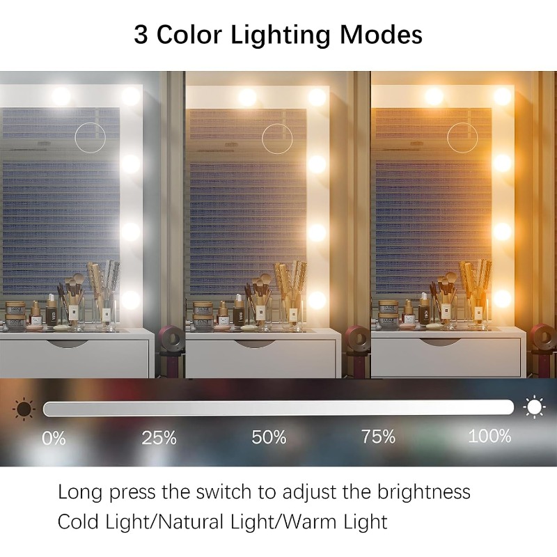 Tavolo da Trucco Yanosaku con  - Dressing Table Vanity With Lighted Mirror recensione e prezzo