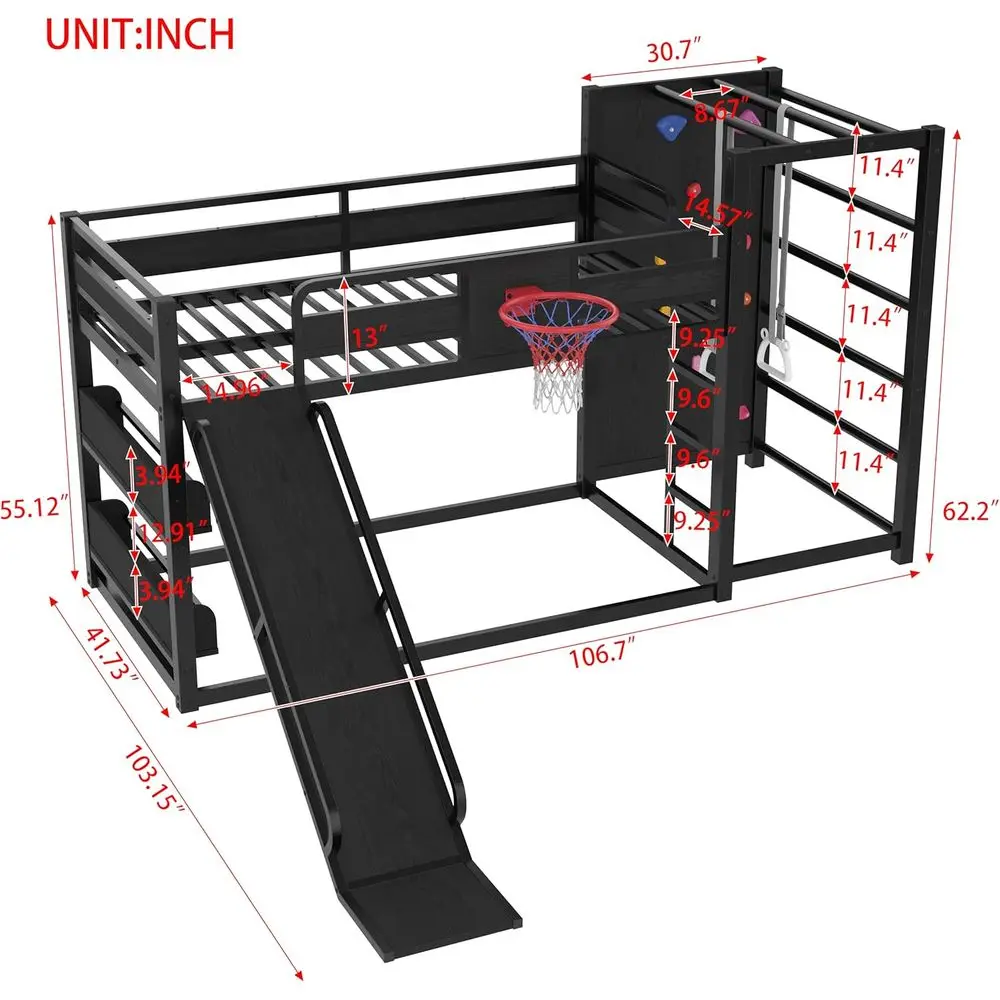 Letto a Castello in Metallo co - Bunk Bed With Stairs And Slide recensione e prezzo