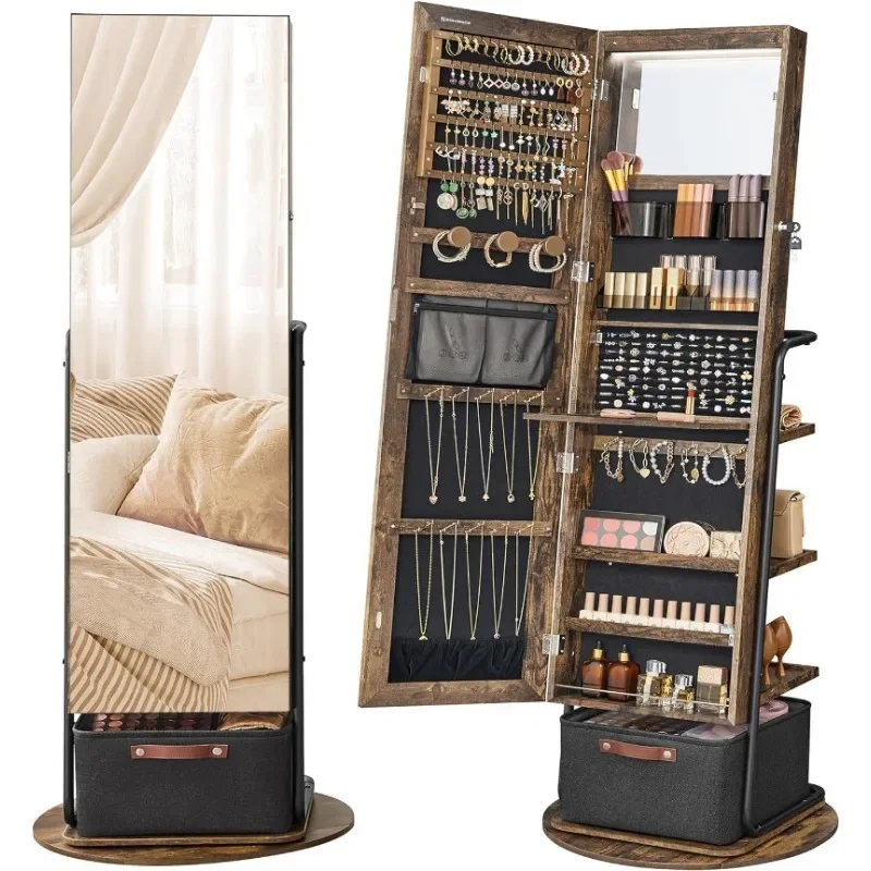 l 360 °   Armadietto per gioie - Full Length Mirror Jewelry Armoire recensione e prezzo